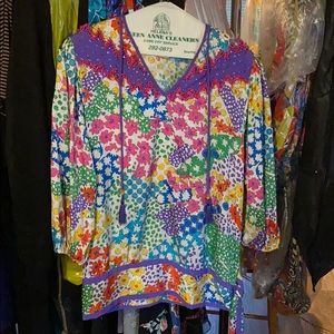 Vintage 80’s Diane Freis, Floral Print Skirt Set.